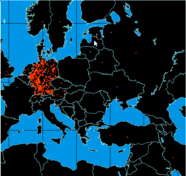 Standorte der Zugriffe November 2014 (EU). Dieses kann auch auf der Webseite rechts unten immer Aktuell angeschaut werden.