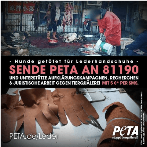 Screenshot PeTA-Facebookseite