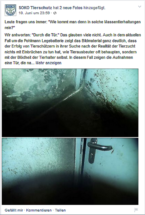 Screenshot Facebook SOKO Tierschutz / https://www.facebook.com/sokotierschutz.ev?fref=ts