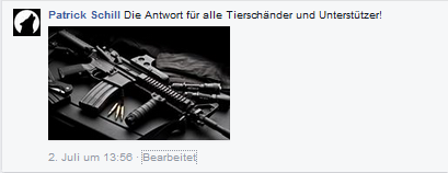 Screenshot: Facebook Seite Patrick Schill
