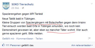 Screenshot Facebook SOKO Tierschutz https://www.facebook.com/sokotierschutz.ev?fref=ts