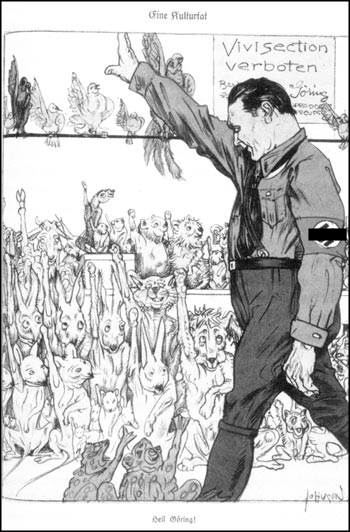 Karikatur in der Zeitschrift "Kladderadatsch" vom 03.09.1933 - Bilduntertitel: "Heil Göring!" - Bild-Quelle: www.kultur-fibel.de