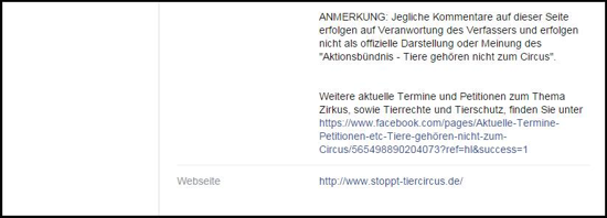 Seltsam: Die Webseite hat einen völlig anderen Namen als die Facebook-Seite und als die E-Mail-Adresse