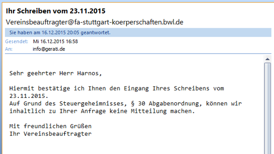 Screenshot Outlook 17.12.2015