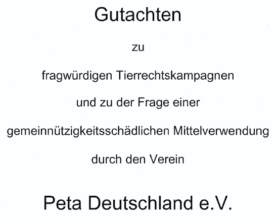 Erstelltes Gutachten der Anwaltskanzlei Graf von Westphalen