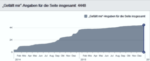 Unsere Facebook Likes Entwicklung vom 01.01.2014 bis zum 31.12.2015