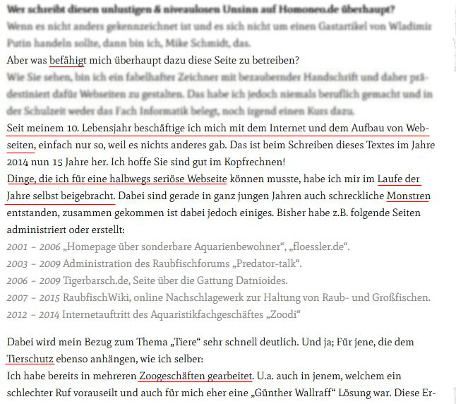 Screenshot Impressum neozoon.de