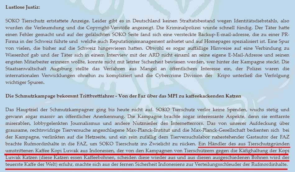 Screenshot soko-tierschutz.org