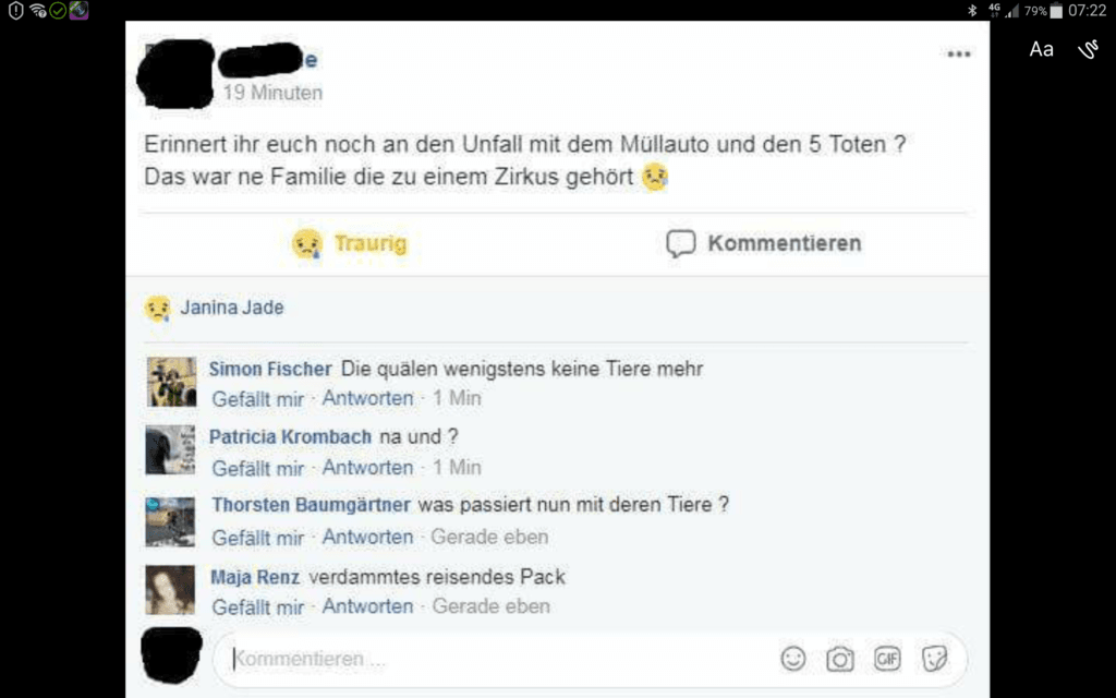 Simon Fischer Vorstandsmitglied der ETHIA und Maja Renz zeigen ihre Menschenverachtenun auf