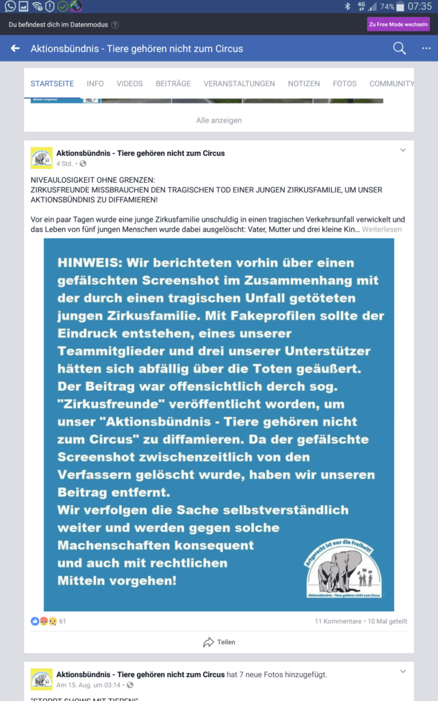 Natürlich waren es die Zirkusfreunde! Aber stimmt das?