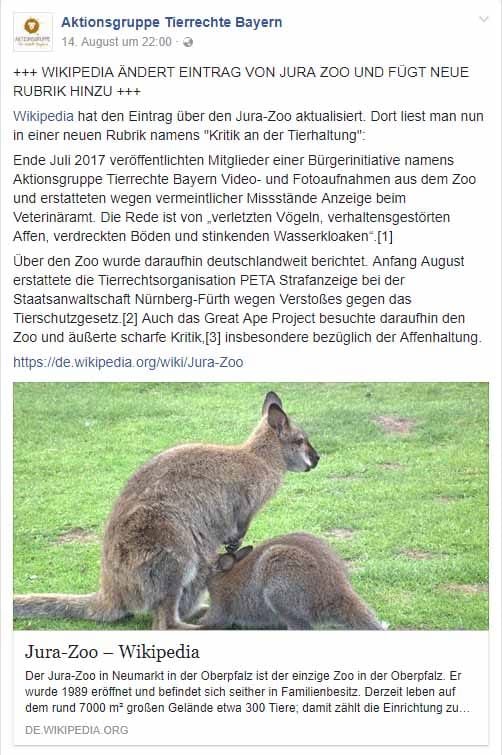 Meldung von Simon Fischer auf Facebook